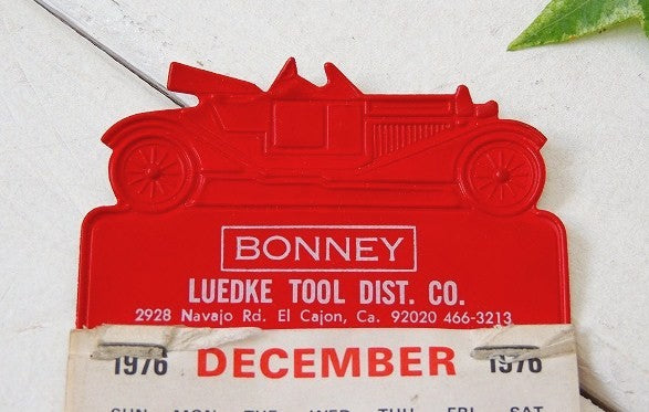 BONNEY クラシックカー1976 ビンテージ カレンダー 自動車 USA