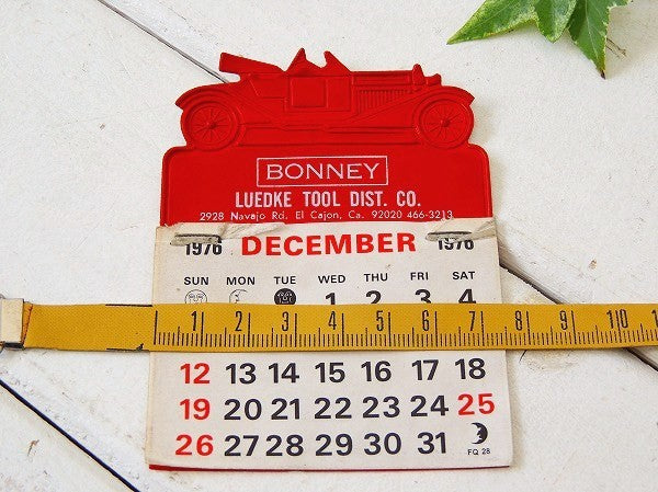 BONNEY クラシックカー1976 ビンテージ カレンダー 自動車 USA