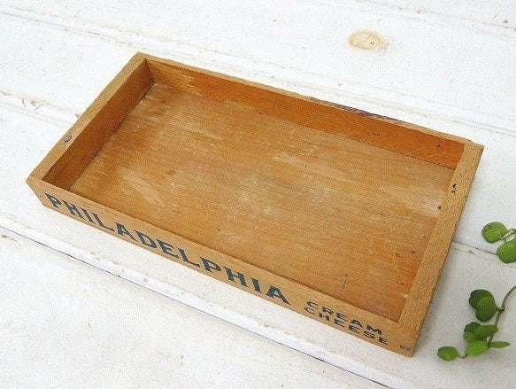 フィラデルフィア・クリームチーズ・ヴィンテージ・チーズボックス/木箱/ウッドボックス⑤
