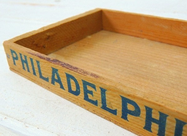 フィラデルフィア・クリームチーズ・ヴィンテージ・チーズボックス/木箱/ウッドボックス⑤