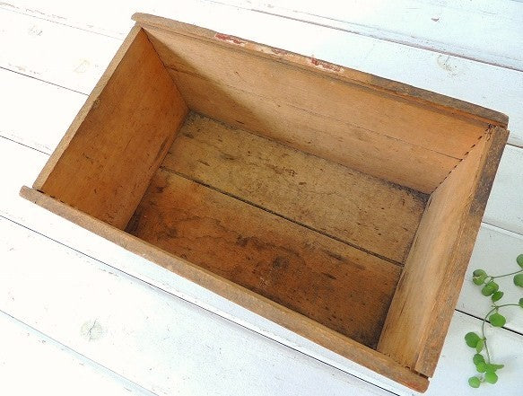 【DURYEAS/N.Y】コーンスターチ・あられ組み・アンティーク・ウッドボックス/木箱 USA