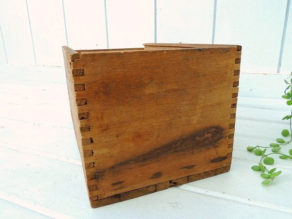 【DURYEAS/N.Y】コーンスターチ・あられ組み・アンティーク・ウッドボックス/木箱 USA