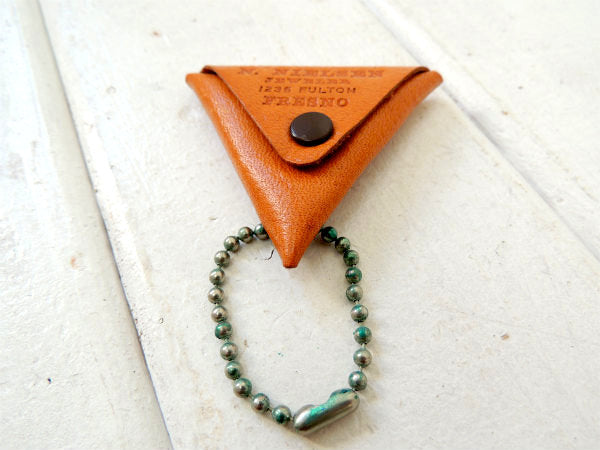 【USA・カリフォルニア・革】デッドストック・ヴィンテージ・アドバタイジング・レザー・コインケース