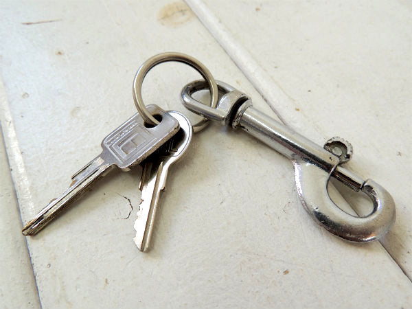 【GM&FUELキー2本付き】ヴィンテージ・シルバーカラー・キーフック・モーター系