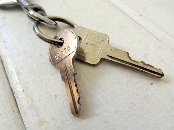 【GM&FUELキー2本付き】ヴィンテージ・シルバーカラー・キーフック・モーター系