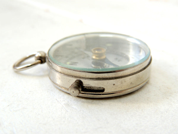 【方位磁石・GERMANY】ドイツ製・アンティーク・コンパス・キーホルダー