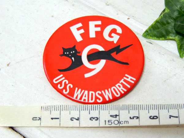 【ミリタリー】USS Wadsworth FFG-9・アメリカ・海軍・ヴィンテージ・缶バッジ