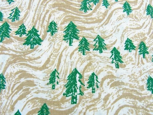 クリスマス もみの木 デッドストック ヴィンテージ ファブリック 生地 ハンドメイド USA
