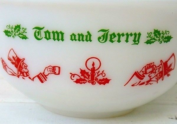 【ヘーゼルアトラス】Tom&Jerry・エッグノッグ・ボウル&マグカップ5個セット/クリスマス　US