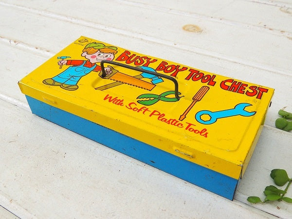 【オハイオアート/TOY】子供用の小さなヴィンテージ・ブリキ製・ツールケース/工具箱/USA
