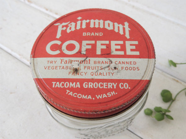 コーヒー 瓶 Fairmont COFFEE Kerr・ヴィンテージ・ガラス　瓶　ガラスジャー