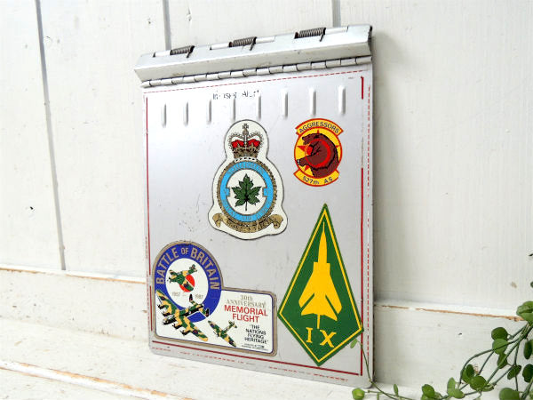 エアフォース・ファルコン US ミリタリー・ステッカー付き・ヴィンテージ・アルミ・バインダー