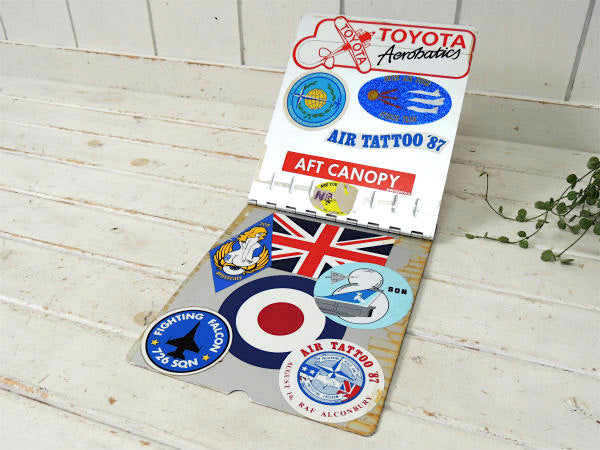 エアフォース・ファルコン US ミリタリー・ステッカー付き・ヴィンテージ・アルミ・バインダー