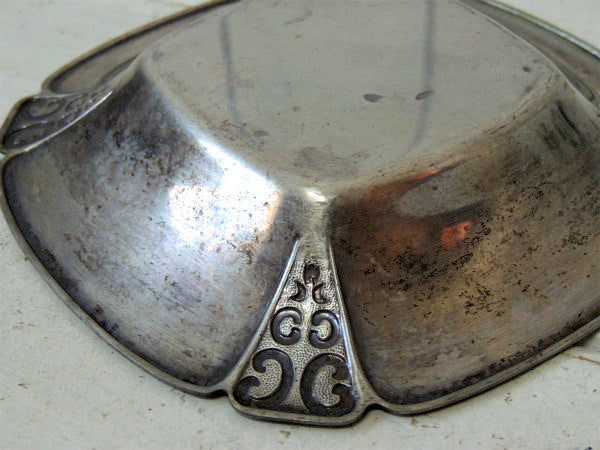 【モダンデザイン・ミッドセンチュリー】シルバープレート・トレイ・1950's〜アンティーク・皿