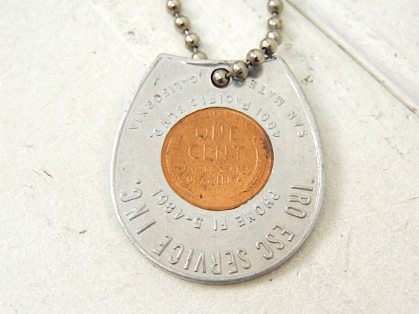 【GOOD LUCK・グッドラック】1954年コイン・ヴィンテージ・キーホルダー・鍵2本付き・USA