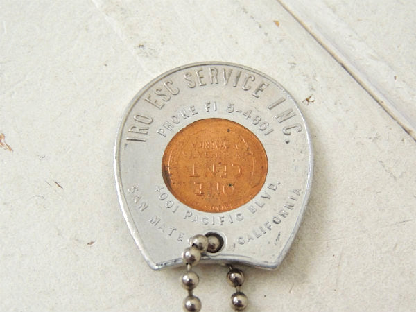【GOOD LUCK・グッドラック】1954年コイン・ヴィンテージ・キーホルダー・鍵2本付き・USA