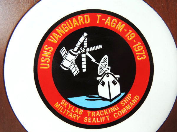 ミリタリー・追跡船 Usns Vanguard T-agm-1973・ビンテージ・US・壁飾り