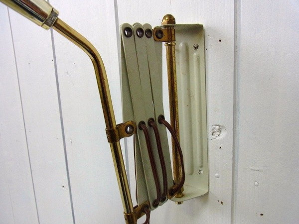 ローレル柄・アンティーク・シザースランプ/アトリエランプ/照明　USA