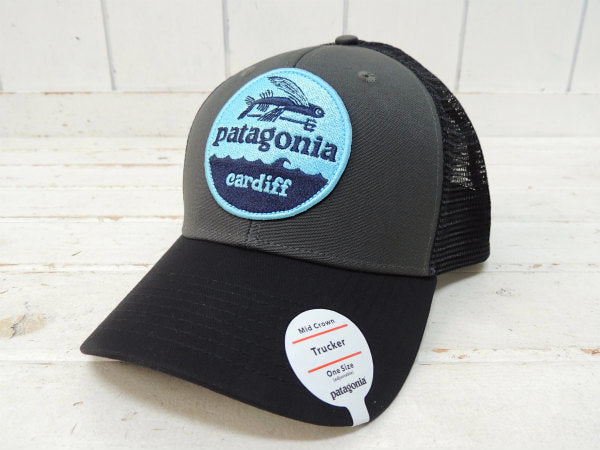 【パタゴニア】グレー×ブラック・カーディフ限定・Flying-Fish・キャップ&ステッカー1枚