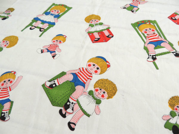 【ぬいぐるみの男の子&女の子】デッドストック・ヴィンテージ・ファブリック/生地 USA