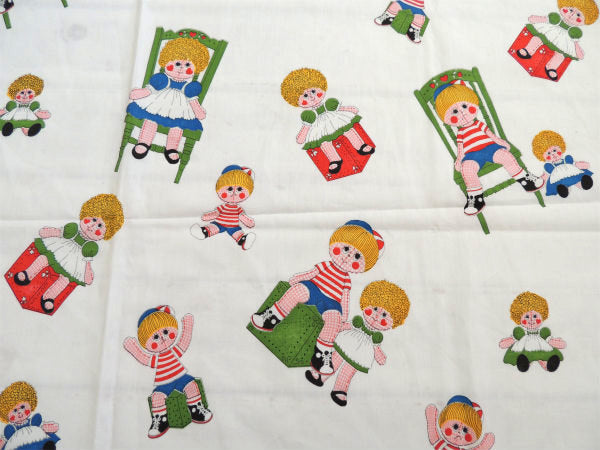 【ぬいぐるみの男の子&女の子】デッドストック・ヴィンテージ・ファブリック/生地 USA