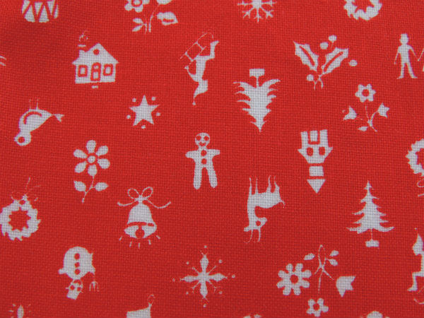 USA・小さなクリスマス柄・デッドストック・ヴィンテージ・ファブリック/生地/はぎれ
