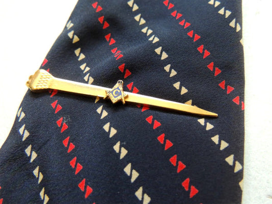 Freemasonry フリーメイソン シンボルマーク 装飾 ヴィンテージ ネクタイピン タイバー ゴールド