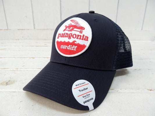 【Patagonia】パタゴニア・カーディフ限定・トラッカーハット&ステッカー1枚/ネイビー