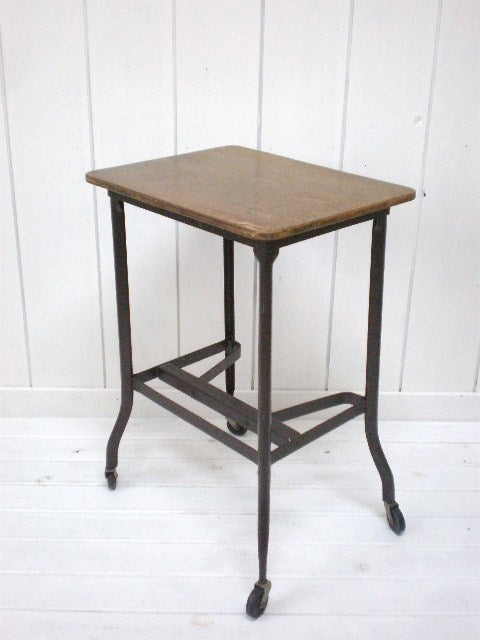 木製×スチール製・アンティーク・タイプライターデスク/作業台　USA