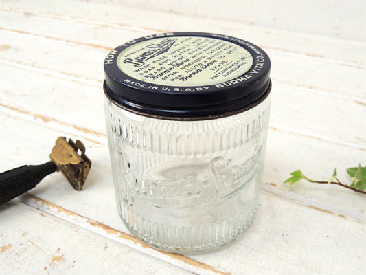 【Burma Sheave】BARBER・USAヘーゼルアトラス・アンティーク・ガラス容器・瓶