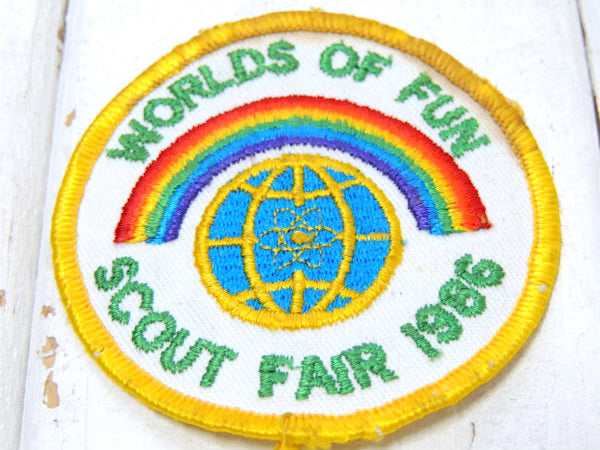 ボーイスカウト レインボー&地球 1986's USA・ビンテージ・刺繍・ワッペン・アクセサリー