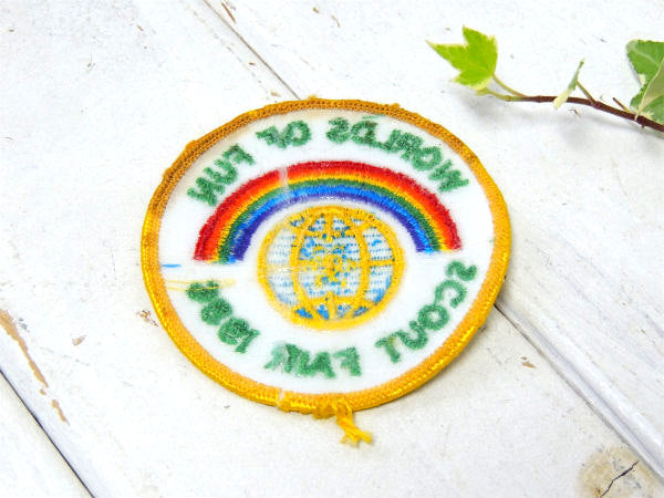 ボーイスカウト レインボー&地球 1986's USA・ビンテージ・刺繍・ワッペン・アクセサリー