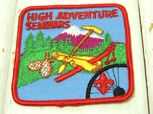 【HIGH ADVENTURE】ボーイスカウト基地・ヴィンテージ・刺繍・ワッペン・デッドストック