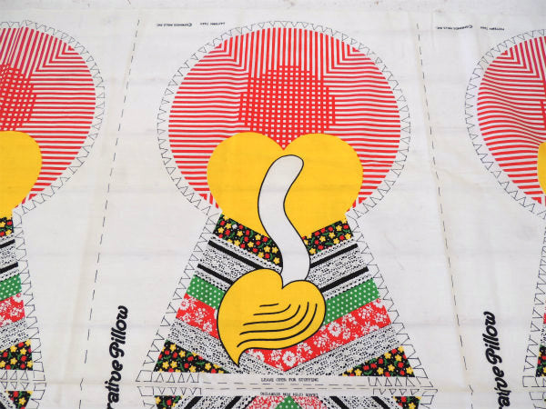 パッチワーク柄・ライオン・ピロードール・デッドストック・ヴィンテージ・パネル生地/ファブリック