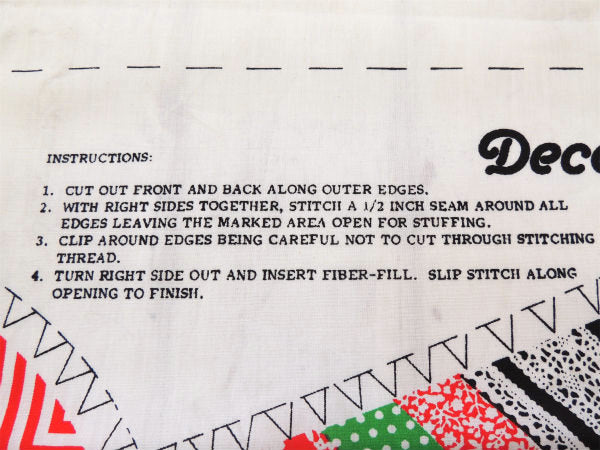 パッチワーク柄・ライオン・ピロードール・デッドストック・ヴィンテージ・パネル生地/ファブリック