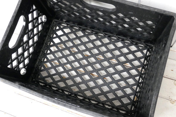 【Dean Foods】ビッグサイズ・ブラック・プラスティック製・ビンテージ・ミルクケース・コンテナ