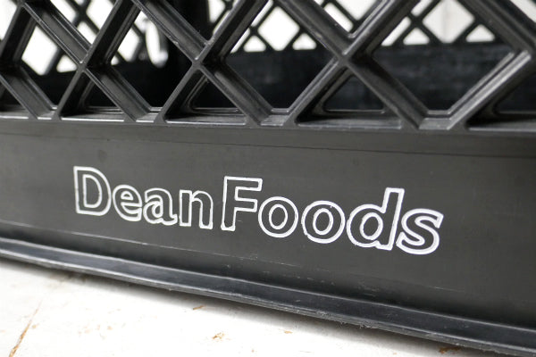 【Dean Foods】ビッグサイズ・ブラック・プラスティック製・ビンテージ・ミルクケース・コンテナ