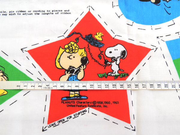 【スヌーピー】ピーナッツの仲間・モビールキット・60'sヴィンテージ・パネル生地/ファブリック
