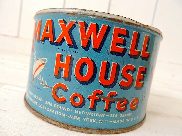 【MAXWELL HOUSE/ROASTER FRESH】ブリキ製・ビンテージ・コーヒー缶/ティン缶