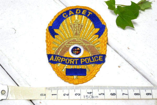 AIRPOT POLICE CADET アメリカ 空港警察 ポリス ヴィンテージ ワッペン 刺繍