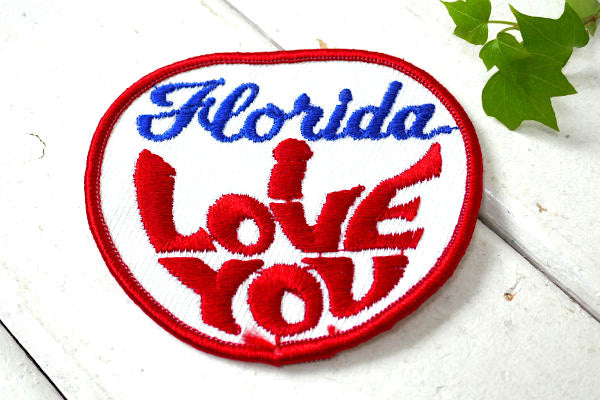 I LOVE YOU Florida ヴィンテージ・ワッペン 刺繍 デッドストック USA アメカジ