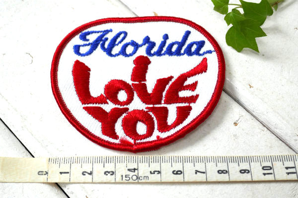 I LOVE YOU Florida ヴィンテージ・ワッペン 刺繍 デッドストック USA アメカジ