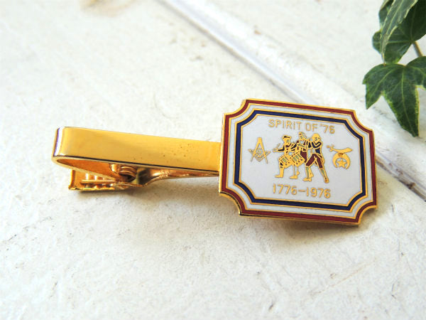 US スプリットオブ 1976 愛国心 フリーメイソン・シンボルマーク・ヴィンテージ・タイピン
