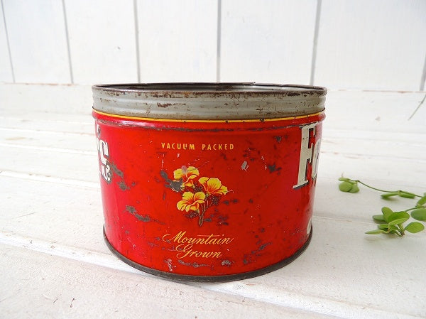 フォルジャーズ/SAN FRANCISCO・赤・ブリキ製・ヴィンテージ・コーヒー缶/ティン缶 USA