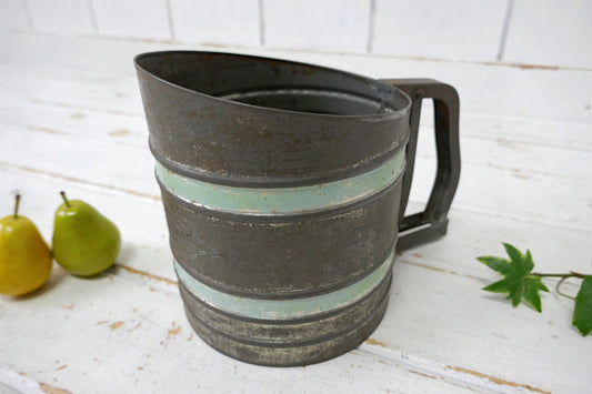 NESCO ROYAL シャビー ミントグリーン ヴィンテージ 粉ふるい フラワーシフター シフター