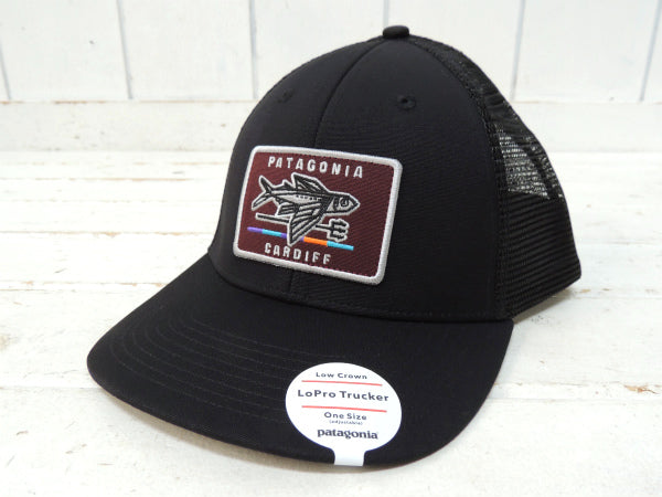 【Patagonia】パタゴニア・カーディフ・ブラック・LoProトラッカーハット&ステッカー1枚