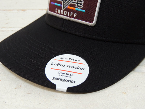 【Patagonia】パタゴニア・カーディフ・ブラック・LoProトラッカーハット&ステッカー1枚