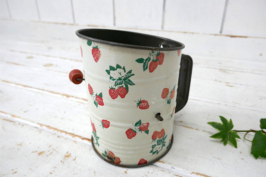 いちご ストロベリー ヴィンテージ シフター 粉ふるい フラワーシフター カントリー USA