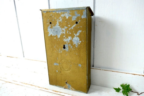 FULTON MAIL ゴールドトーン アール・デコ USA アンティーク メールボックス ポスト