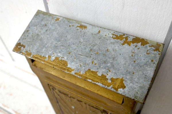 FULTON MAIL ゴールドトーン アール・デコ USA アンティーク メールボックス ポスト